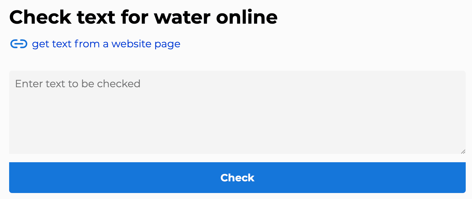find water in text
