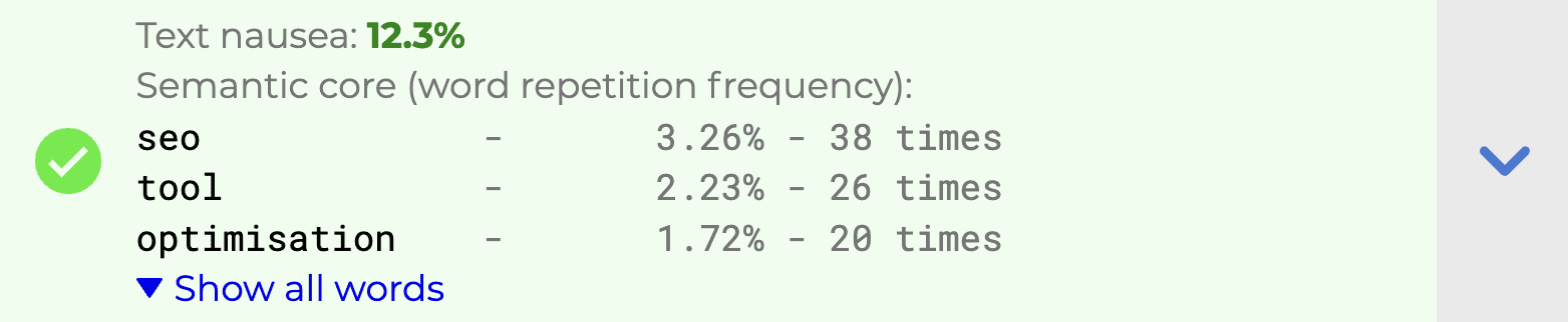 semantic core check