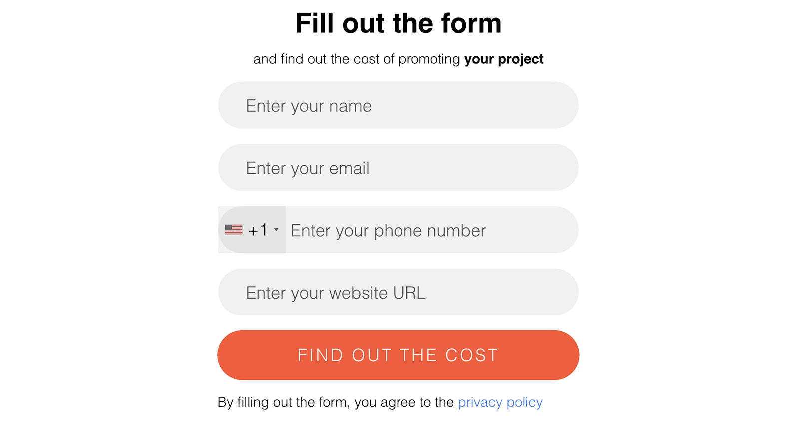 Sales contact form